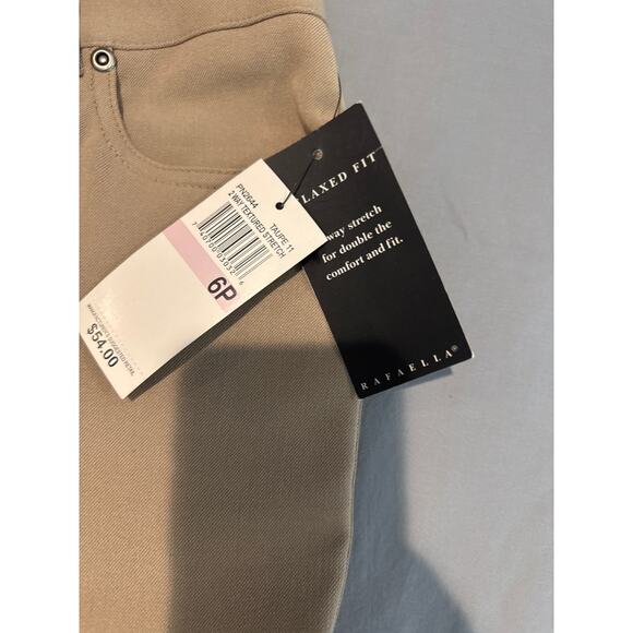 Rafaella Petites Relaxed Fit Khaki Pants Women's Size 6P - Picture 3 of 9